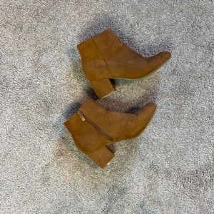Brown Suede Ankle Booties